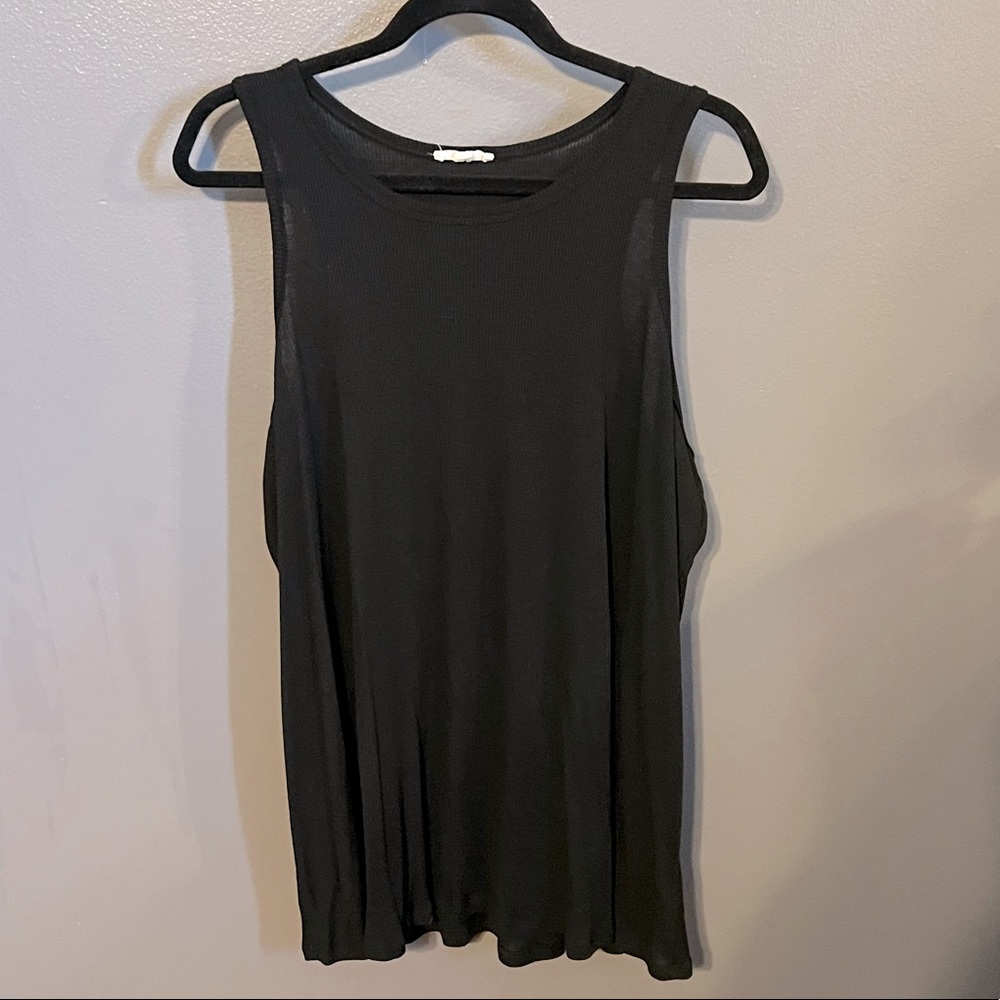 Black Ribbed Tank
